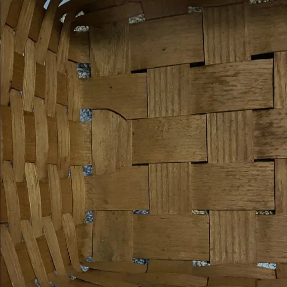 Basketville Putney Vermont Vintage Rustic Tan Woven Storage Picnic Basket - Picture 5 of 16